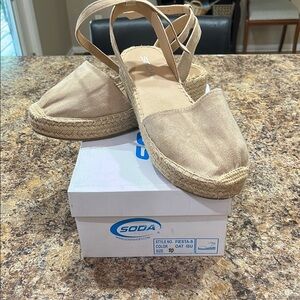 Soda Tan Espadrilles Comfortable Casual Shoes